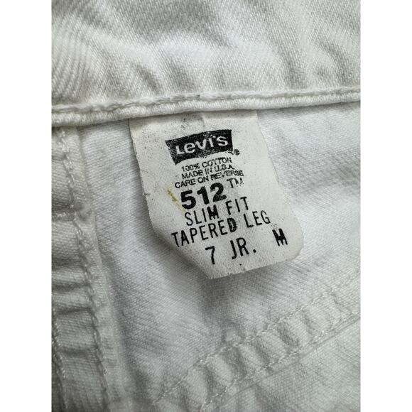 Vintage ‘94 Levi's 512 Jeans Womens 7 White Slim Fit Tapered Leg 90s Made in USA - Picture 9 of 16